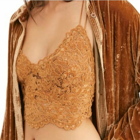 Free People Other - Nwt Free People Celine Bralette Burnt Caramel NWT